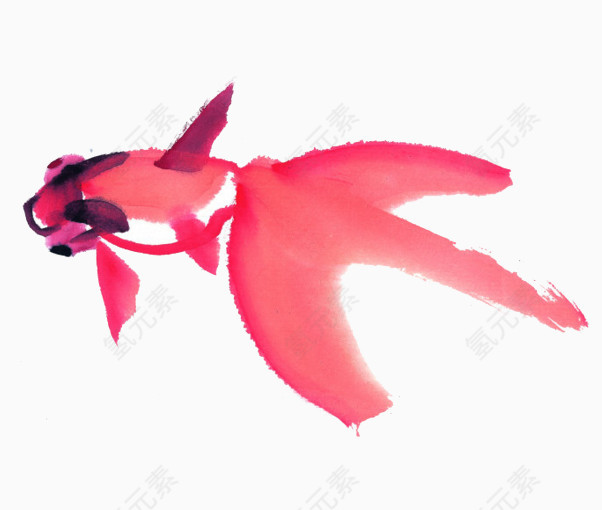 粉红水墨鱼