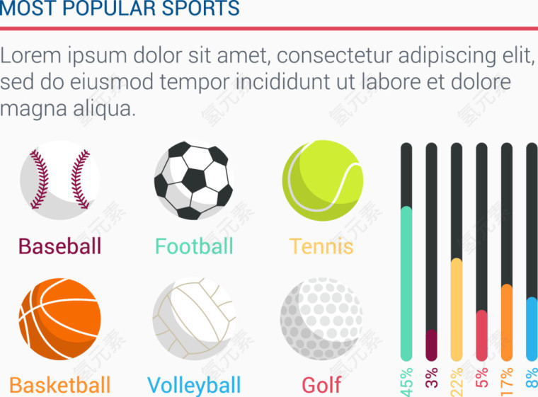 最受欢迎的体育运动分析矢量素材