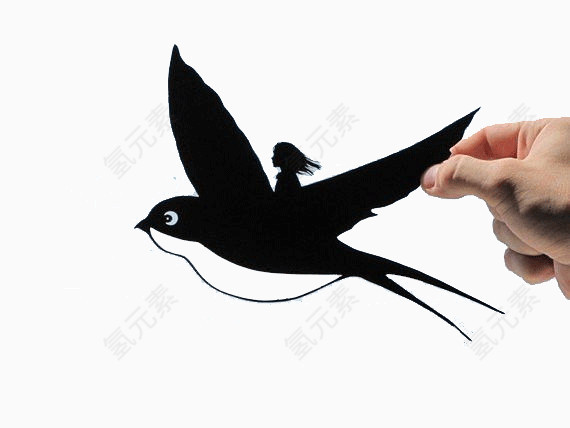飞舞的鸟创意剪纸艺术