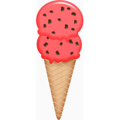 红色冰淇淋