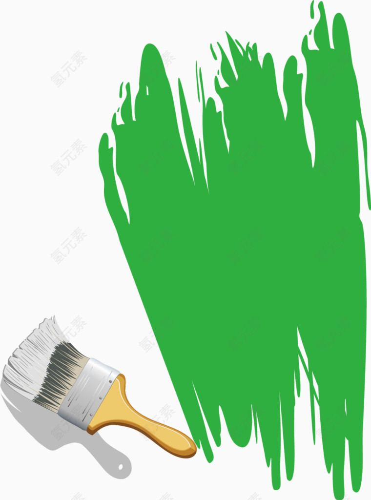 绿色油漆矢量喷画