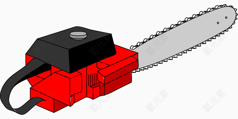 工具 电锯 红色