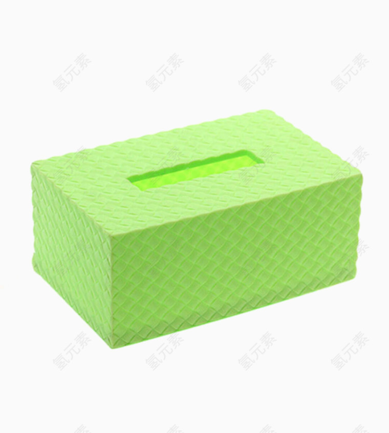 果绿色花纹有盖纸巾盒