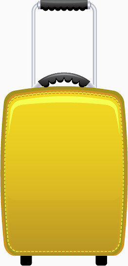 黄色行李箱子