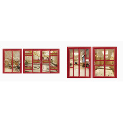 红木玻璃门窗