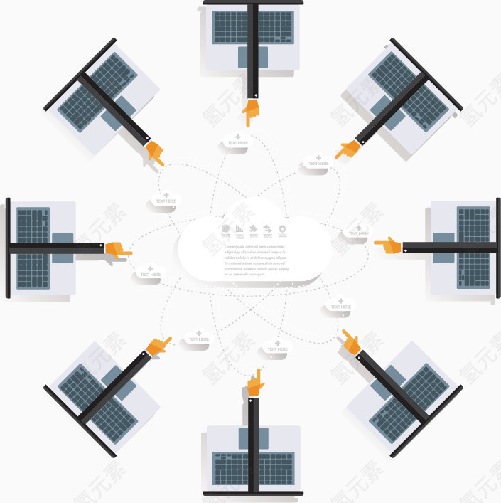 矢量商务图表