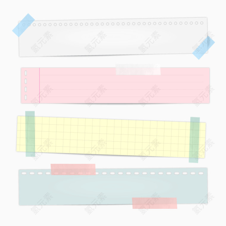 矢量贴笔记本条