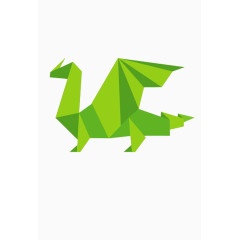 绿色的恐龙折纸