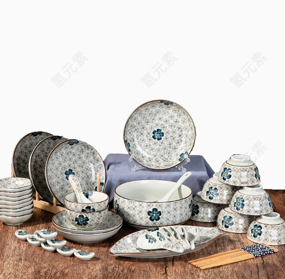 56头餐具盘碗碟陶瓷餐具套装家用餐具