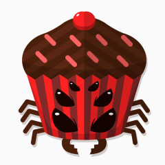 蜘蛛造型可怕的蛋糕