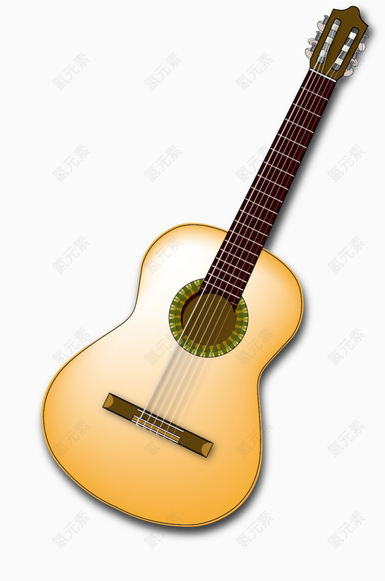 典型吉他乐器矢量素材