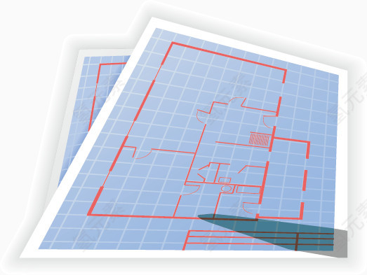 蓝图png矢量素材