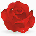 红色玫瑰花图标