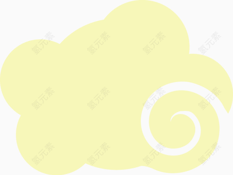 矢量创意设计浅黄色云状图