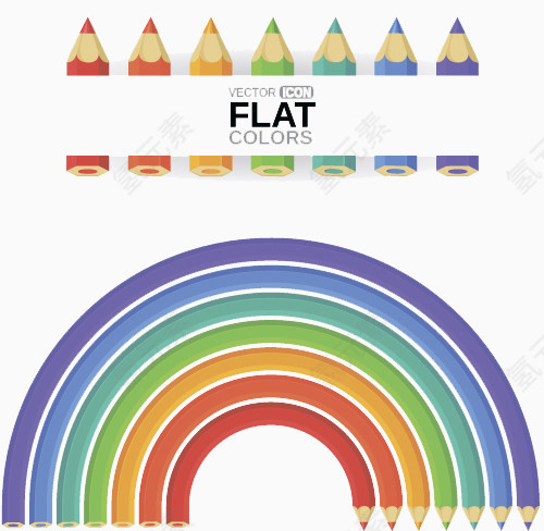 创意彩铅矢量