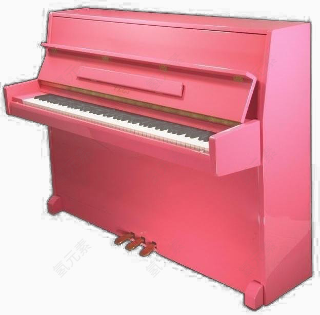 粉色钢琴产品实物免抠素材