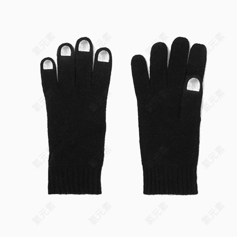 黑色夜跑发光保暖手套