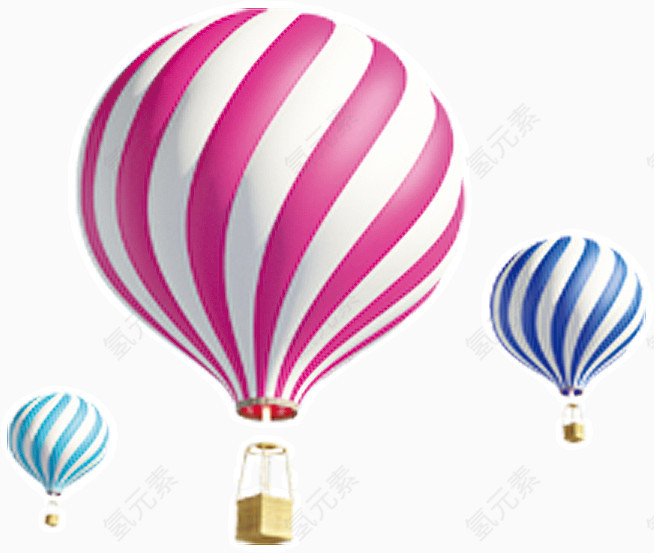 三个气球彩色飞行图案