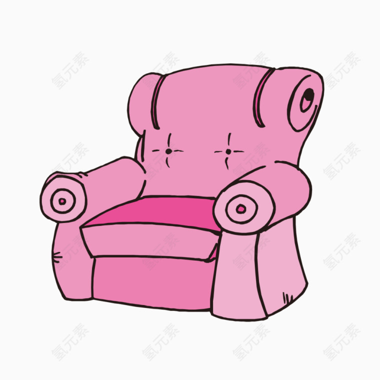 手绘粉红色座椅