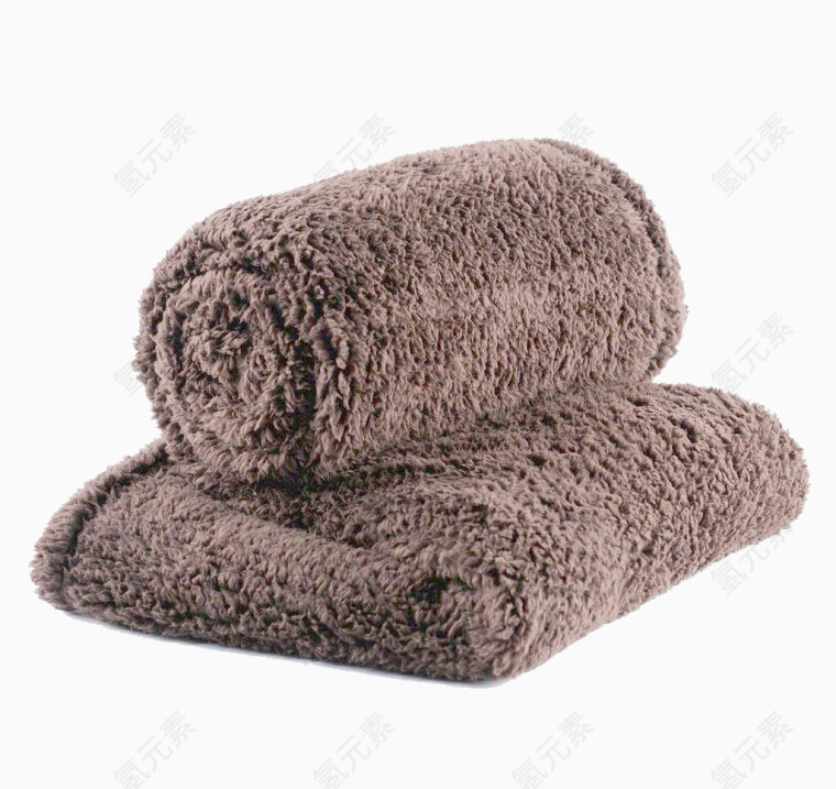 棕色的质感毛巾