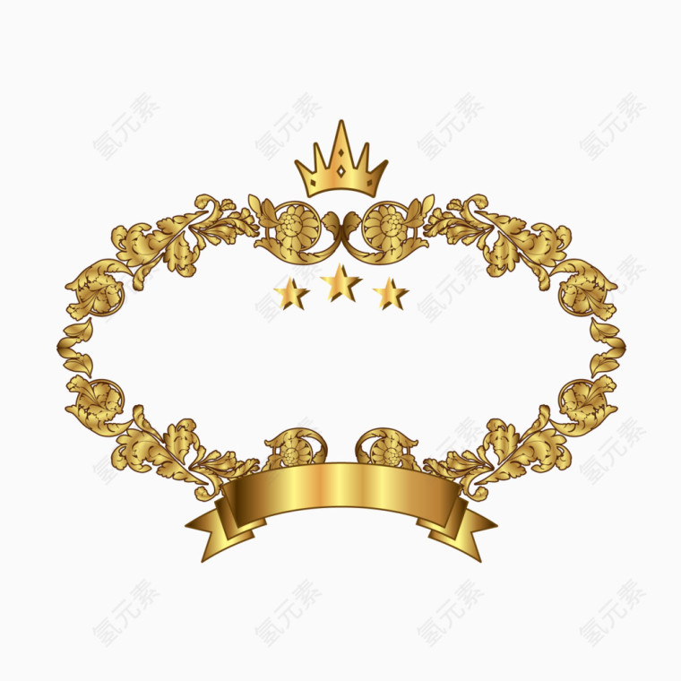 金色皇冠装饰框架