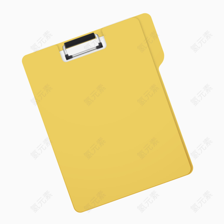 黄色文件夹铁质夹子