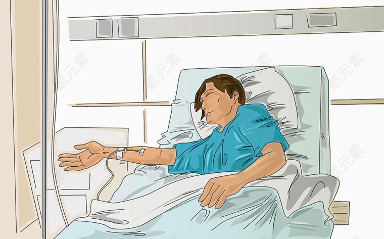 住院的病人插画