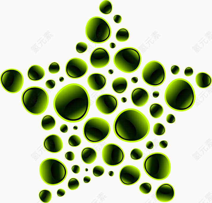 绿色抽象几何元素
