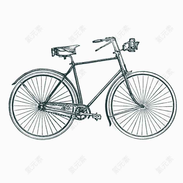 简易自行车图案