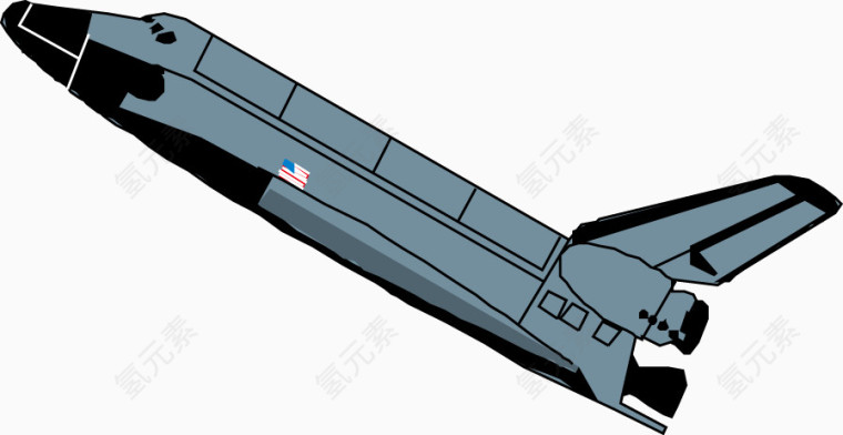 矢量创意设计太空航天飞机图标