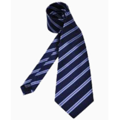蓝色斜纹领带免抠素材