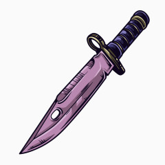 紫色质感欧美匕首