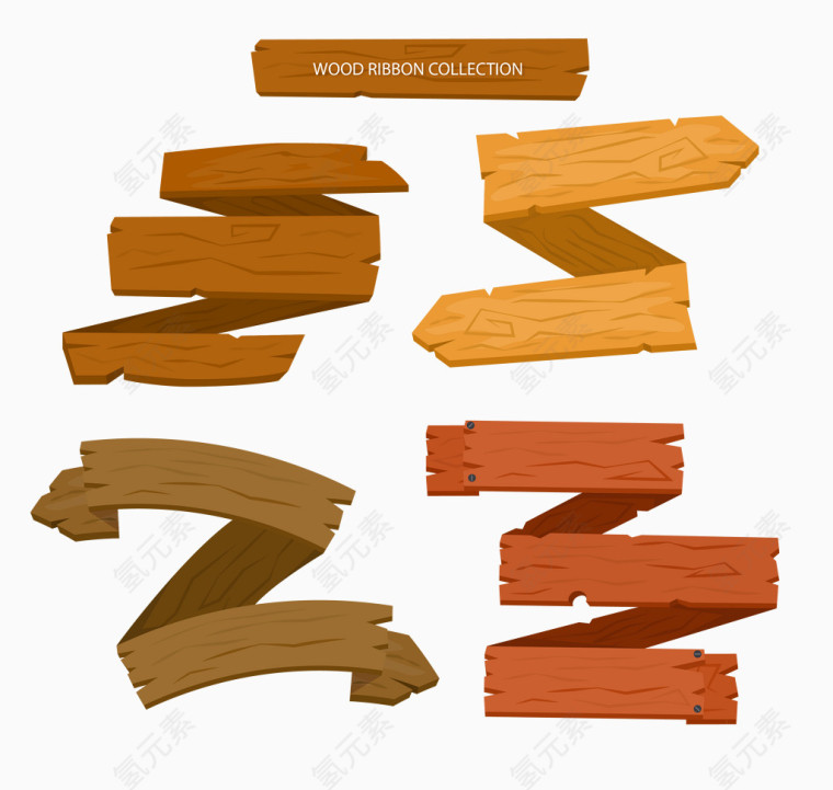矢量木头材质标题栏