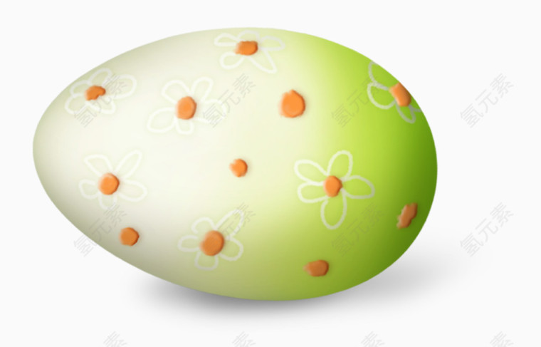 橙色圆点装饰鸡蛋