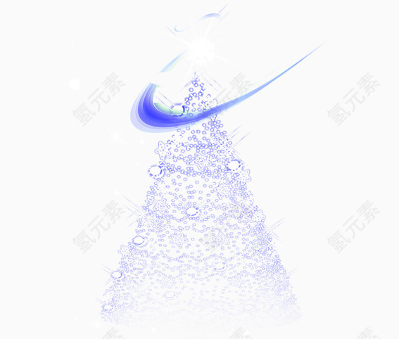 蓝色夜光圣诞树