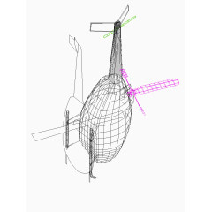 飞机3D线稿