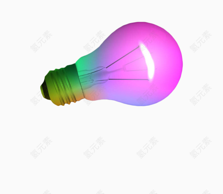 紫色发光灯泡