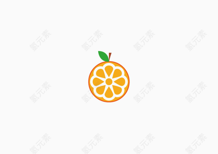 橙色橘子图标