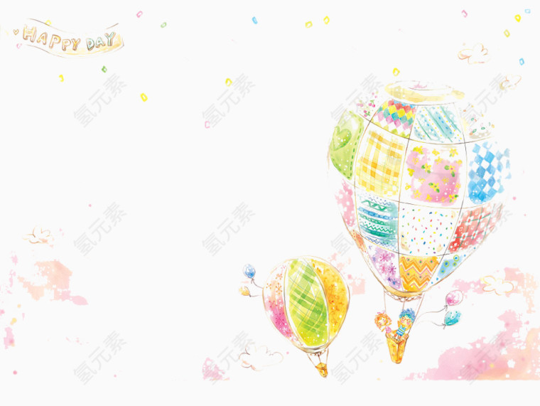 热气球背景图片素材