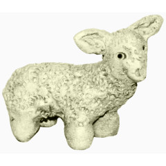 玩具3D绵羊素材免抠