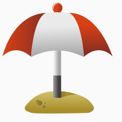 白红质感卡通雨伞