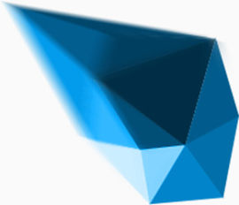蓝色立体三角