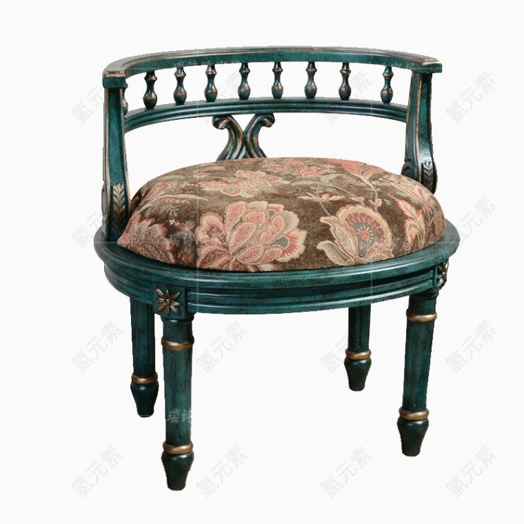 美式家具布艺情人椅