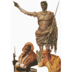 古罗马雕塑与现代士兵
