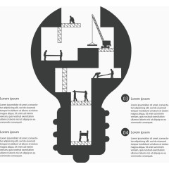 矢量手绘灯泡创意加工