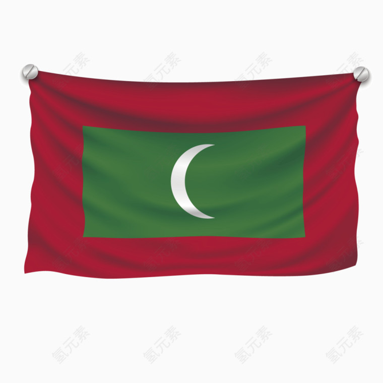 矢量旗标国家马尔代夫
