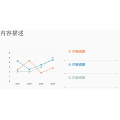 扁平风三重折线图