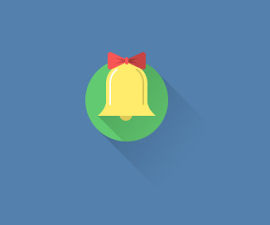 圣诞节铃铛装饰图标