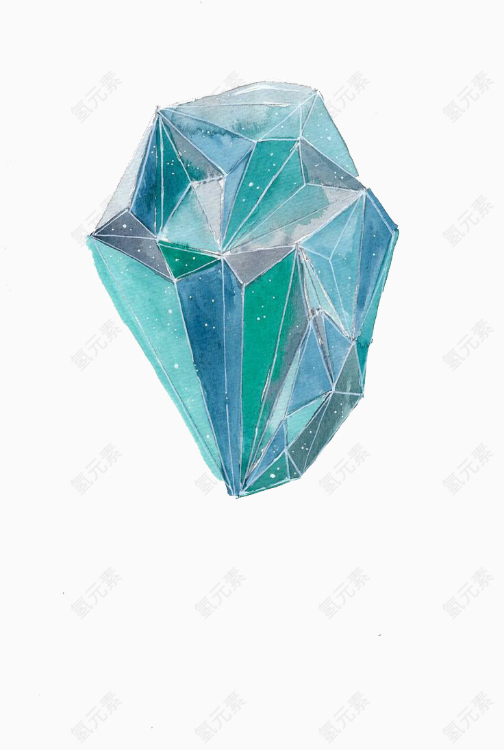 蓝绿色钻石
