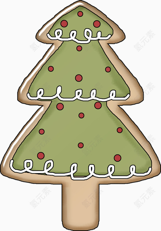卡通手绘圣诞节松树